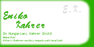 eniko kahrer business card